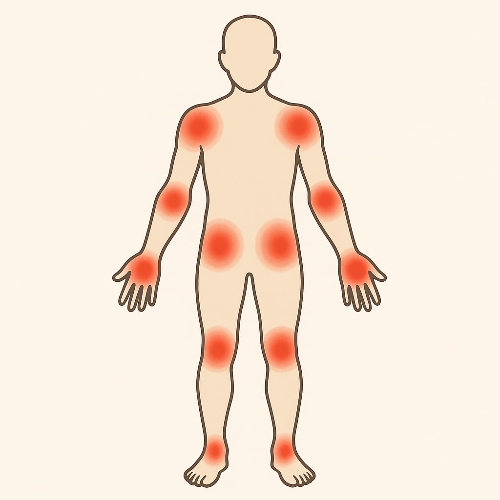 Patient holding painful joint